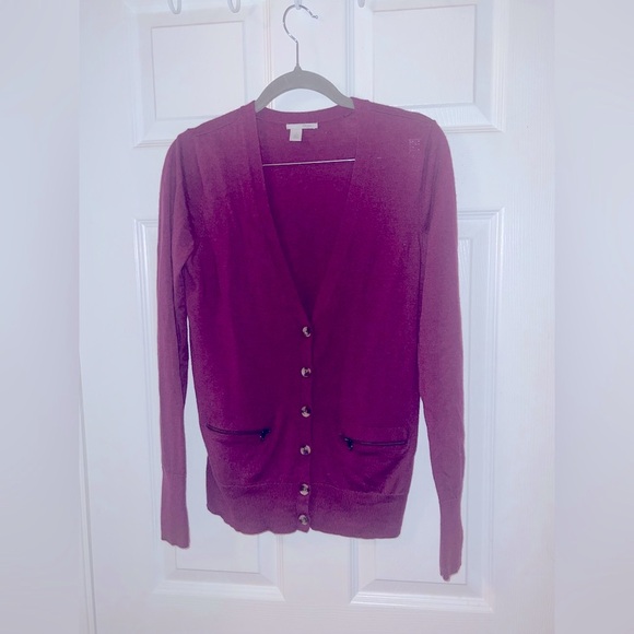 Halogen Deep Red Cardigan Sweater - Picture 1 of 4
